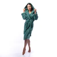 Халат нишка - Петрол - дамски - 1737 | Халат нишка - Петрол - дамски - 1737