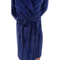 Халат нишка - Тъмно син - мъжки - 3478 | Халат нишка - Тъмно син - мъжки - 3478