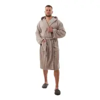 Халат Рипс - къс - Светло сив - мъжки - 3676 | Халат Рипс - къс - Светло сив - мъжки - 3676