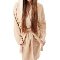 Халат Севи лого - MS - капучино- дамски - 3724 | Халат Севи лого - MS - капучино- дамски - 3724