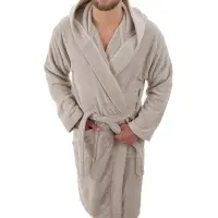 Халат Севи лого - MS - светло сив- мъжки - 3764 | Халат Севи лого - MS - светло сив- мъжки - 3764