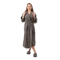 Халат Севи лого - MS - тъмно сив- дамски - 3732 | Халат Севи лого - MS - тъмно сив- дамски - 3732