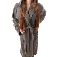 Халат Севи лого - MS - тъмно сив- дамски - 3734 | Халат Севи лого - MS - тъмно сив- дамски - 3734