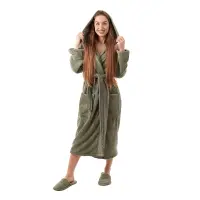 Халат Севи лого - MS - тъмно зелен- дамски - 3741 | Халат Севи лого - MS - тъмно зелен- дамски - 3741