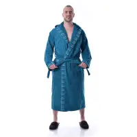Халат Вивиен - Петрол - мъжки - 2409 | Халат Вивиен - Петрол - мъжки - 2409