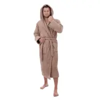 Халат ЖАКАРД - MS - Бежов - мъжки - 3531 | Халат ЖАКАРД - MS - Бежов - мъжки - 3531