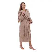 Халат ЖАКАРД - MS - Бежово- дамски - 3491 | Халат ЖАКАРД - MS - Бежово- дамски - 3491