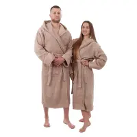 Халат ЖАКАРД - MS - Бежово- дамски - 3495 | Халат ЖАКАРД - MS - Бежово- дамски - 3495