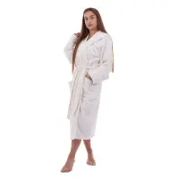 Халат ЖАКАРД - MS - Крем - дамски - 3484 | Халат ЖАКАРД - MS - Крем - дамски - 3484