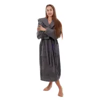 Халат ЖАКАРД - MS - Сив - дамски - 3510 | Халат ЖАКАРД - MS - Сив - дамски - 3510