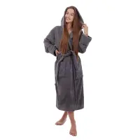 Халат ЖАКАРД - MS - Сив - дамски - 3512 | Халат ЖАКАРД - MS - Сив - дамски - 3512