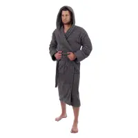 Халат ЖАКАРД - MS - Сив - мъжки - 3543 | Халат ЖАКАРД - MS - Сив - мъжки - 3543