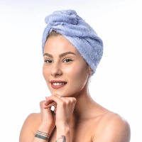 Хавлиен тюрбан за глава - лилав - Хавлиен тюрбан за глава - лилав