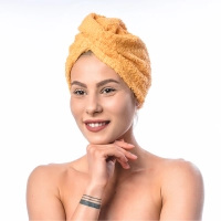 Хавлиен тюрбан за глава - оранжев - Хавлиен тюрбан за глава - оранжев