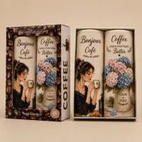 Колекция хавлиени кърпи с печат 30x50см в кутия „Кафе“- 5620 - 4092 | Колекция хавлиени кърпи с печат 30x50см в кутия „Кафе“- 5620 - 4092
