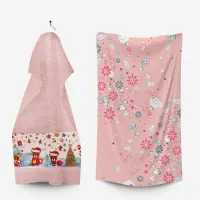 Комплект - 2 броя хавлиена кърпа с коледни мотиви - 3035 - Комплект - 2 броя хавлиена кърпа с коледни мотиви - 3035