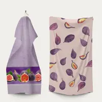 Комплект - 2 броя хавлиена кърпа с принт - 3147 - Комплект - 2 броя хавлиена кърпа с принт - 3147