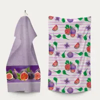 Комплект - 2 броя хавлиена кърпа с принт - 3148 - Комплект - 2 броя хавлиена кърпа с принт - 3148