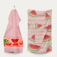 Комплект - 2 броя хавлиена кърпа с принт - 3152 - Комплект - 2 броя хавлиена кърпа с принт - 3152