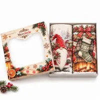 Комплект хавлиени кърпи „Коледна топлина“ - кутия - 4557 | Комплект хавлиени кърпи „Коледна топлина“ - кутия - 4557