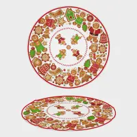 Кръгла хавлиена кърпа с коледни мотиви - 4496 - Кръгла хавлиена кърпа с коледни мотиви - 4496