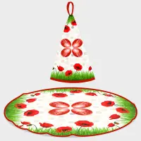 Кръгла хавлиена кърпа с великденски мотиви - 5122 - Кръгла хавлиена кърпа с великденски мотиви - 5122