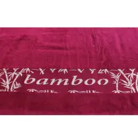 Плажна хавлия с бамбуков десен - бордо - 1778 | Плажна хавлия с бамбуков десен - бордо - 1778