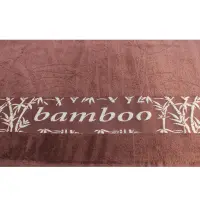 Плажна хавлия с бамбуков десен - кафява - 1781 |  Плажна хавлия с бамбуков десен - кафява - 1781