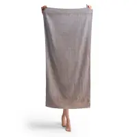 Плажна хавлия с бамбуков десен - капучино -  Плажна хавлия с бамбуков десен - капучино