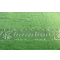 Плажна хавлия с бамбуков десен - зелена - 1763 | Плажна хавлия с бамбуков десен - зелена - 1763