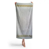 Плажна хавлия с мотив - Крем - Плажна хавлия с мотив - Крем