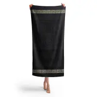 Плажна хавлия с мотив - Черно - Плажна хавлия с мотив - Черно
