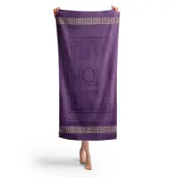 Плажна хавлия с мотив - Лилав - Плажна хавлия с мотив - Лилав