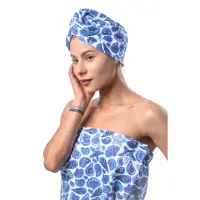 Тюрбан с принт комплект М1 - 1478 | Тюрбан с принт комплект М1 - 1478