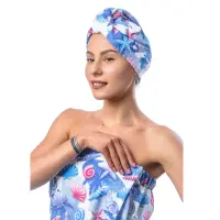 Тюрбан с принт комплект М2 - 1475 | Тюрбан с принт комплект М2 - 1475