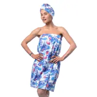 Тюрбан с принт комплект М2 - 1474 | Тюрбан с принт комплект М2 - 1474