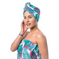Тюрбан с принт комплект М3 - 1481 | Тюрбан с принт комплект М3 - 1481