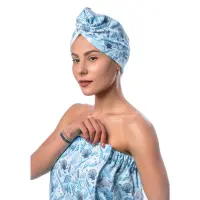 Тюрбан с принт комплект М5 - 1488 | Тюрбан с принт комплект М5 - 1488