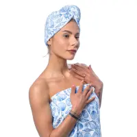 Тюрбан с принт комплект М6 - 1491 | Тюрбан с принт комплект М6 - 1491