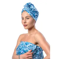 Тюрбан с принт комплект М8 - 1497 | Тюрбан с принт комплект М8 - 1497