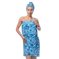 Тюрбан с принт комплект М8 - 1496 | Тюрбан с принт комплект М8 - 1496